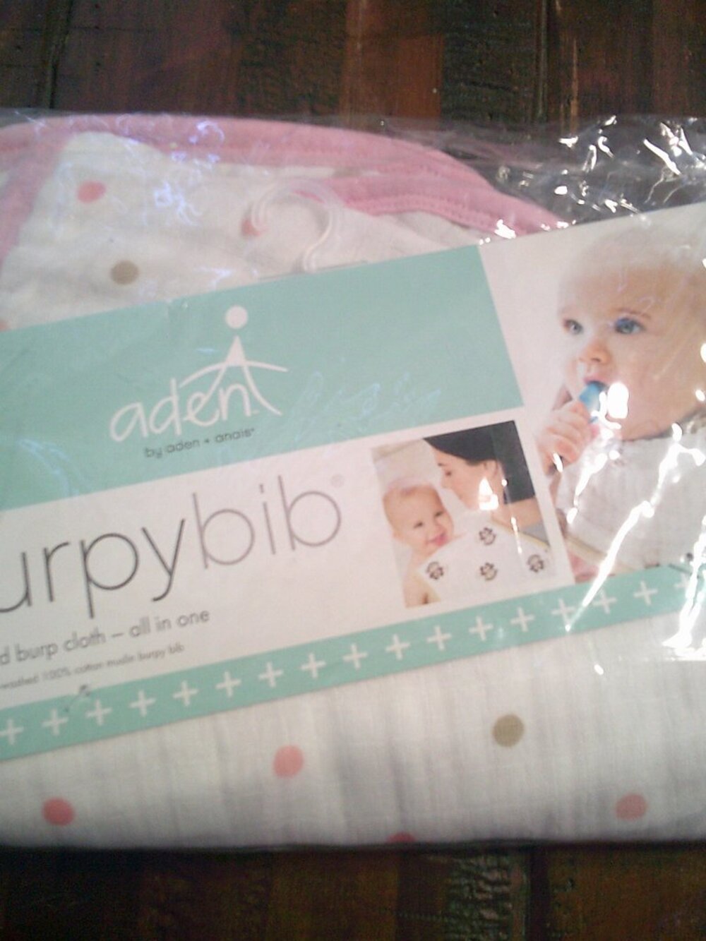 Aden & Anais Burpy Bib, a Bib and Burp Cloth 2 Pack  new in Pkg.